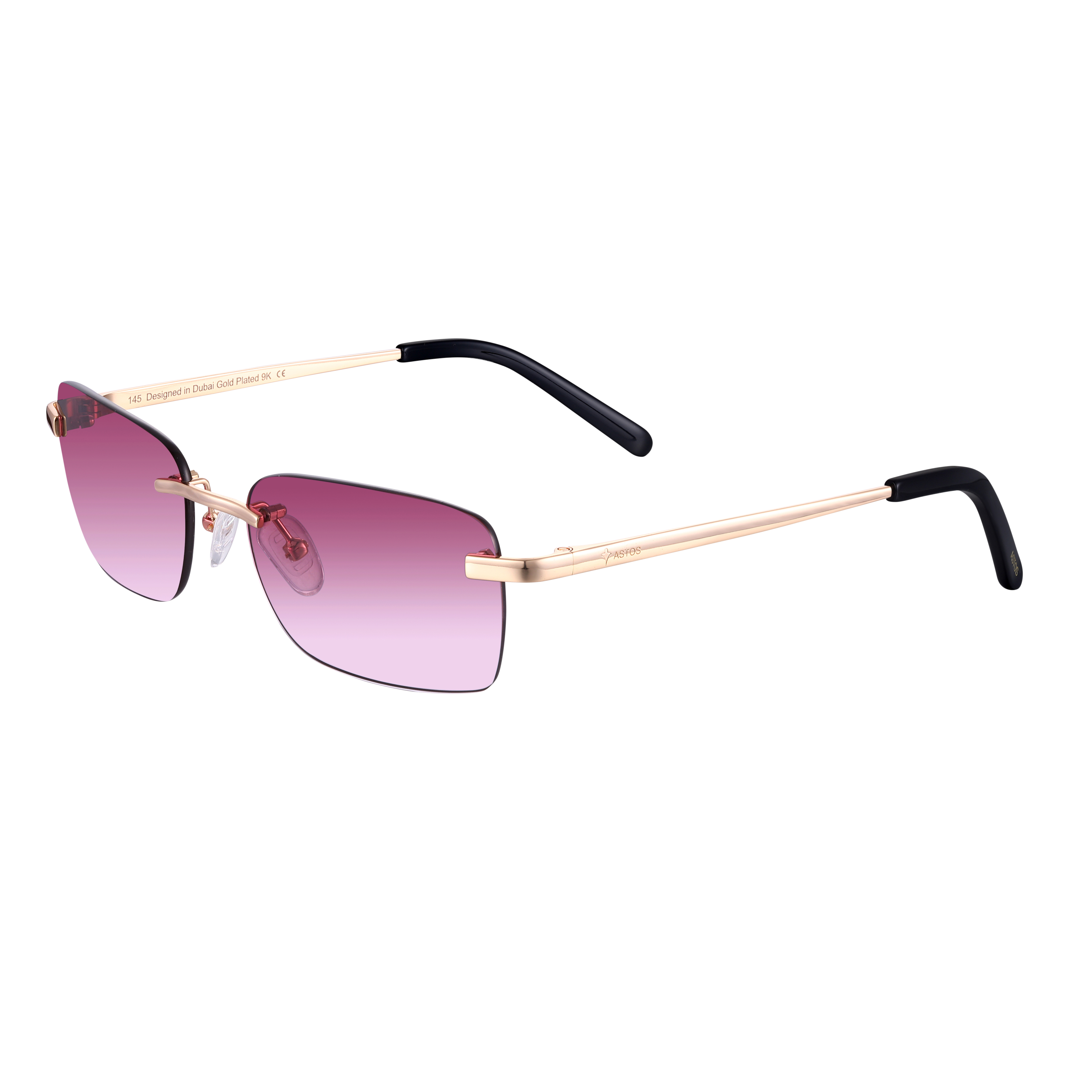 Men's Eyewear Bordeaux gradient | 9K Gold plated