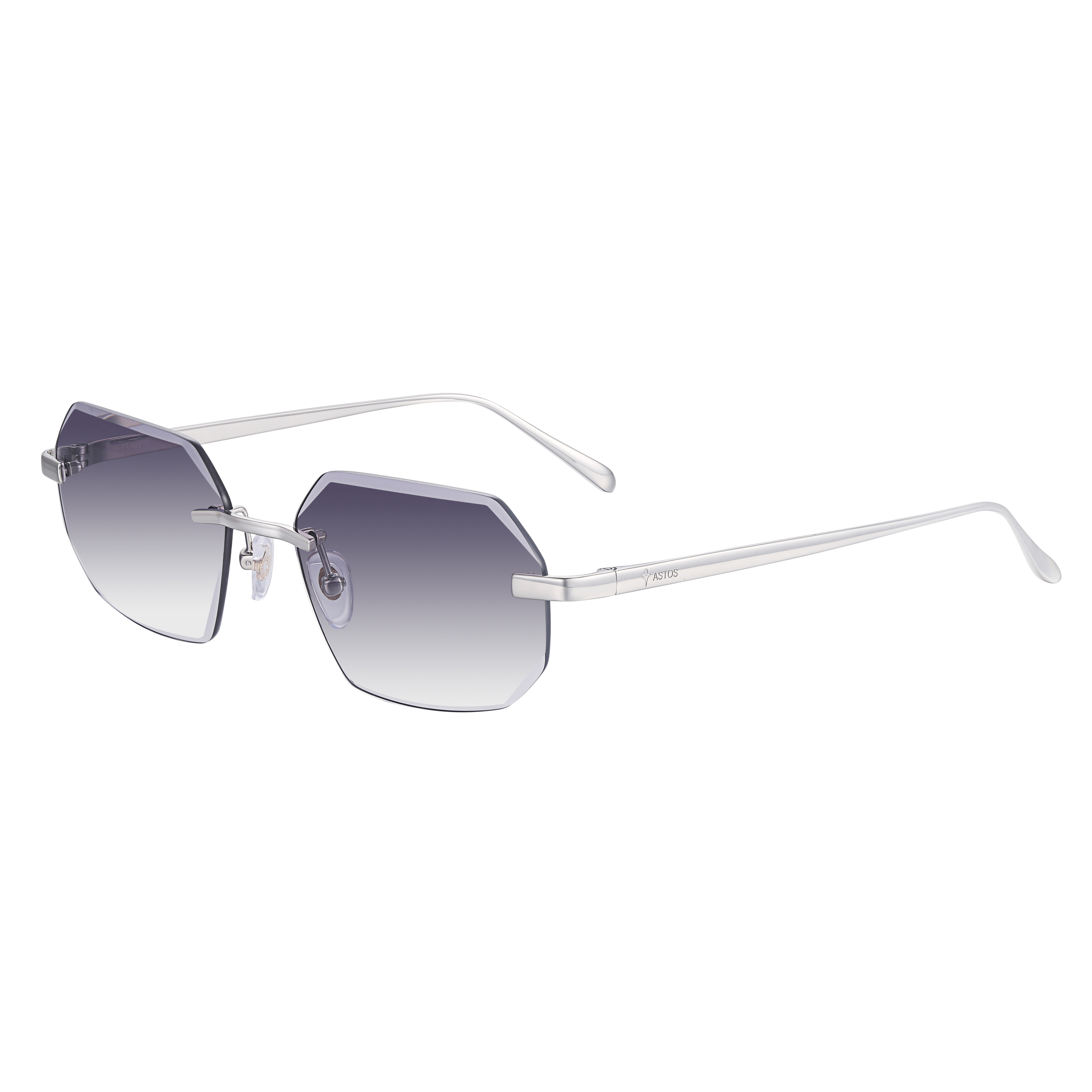 Women's Eyewear Silver Diamond Cut Gray