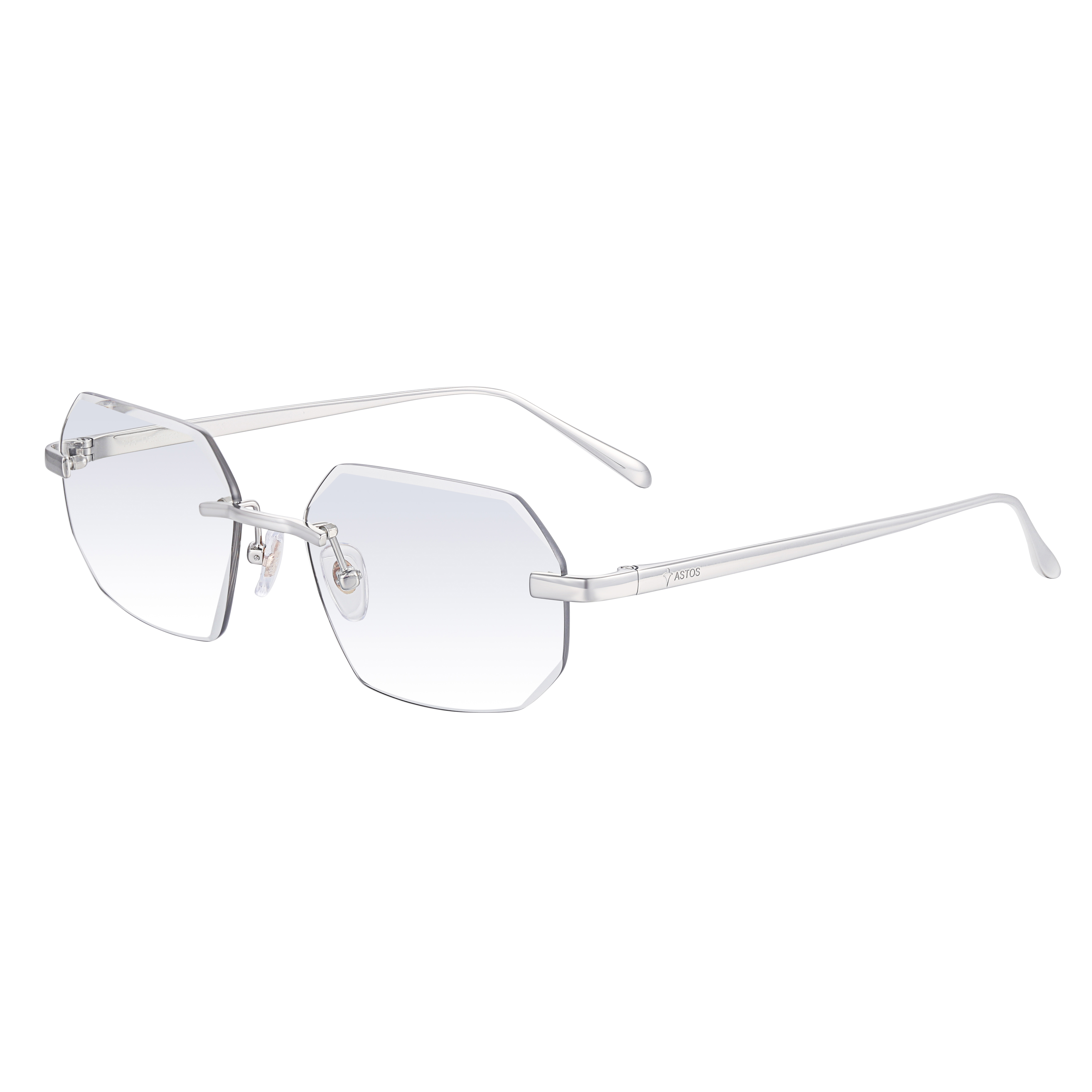 Women's Eyewear Silver Diamond Cut Transparent